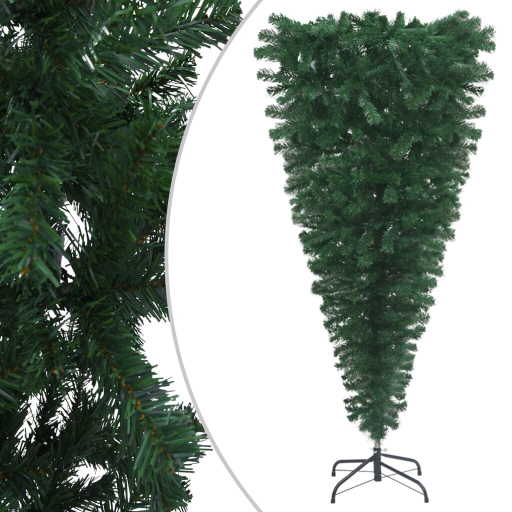 Upside-down Artificial Christmas Tree with LEDs&#x26;Ball Set