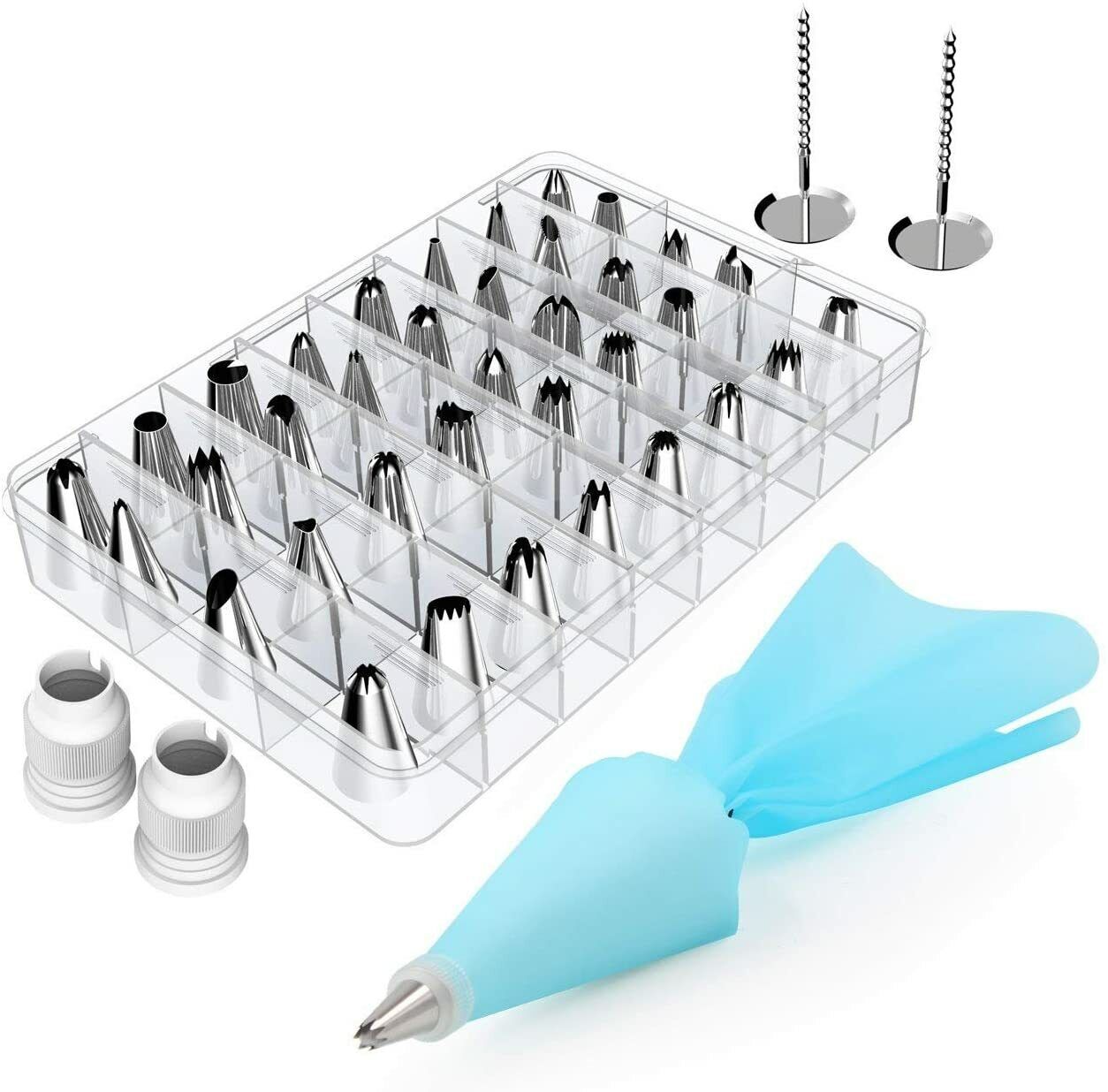 42 Piece Cake Decorating Kit with Nozzles and Piping Tools