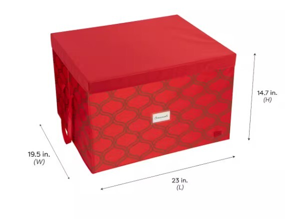 Red 60-Count Ornament Storage Box
