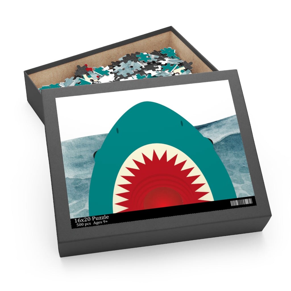 Onetify Shark Jaws Jigsaw Puzzle 500-Piece