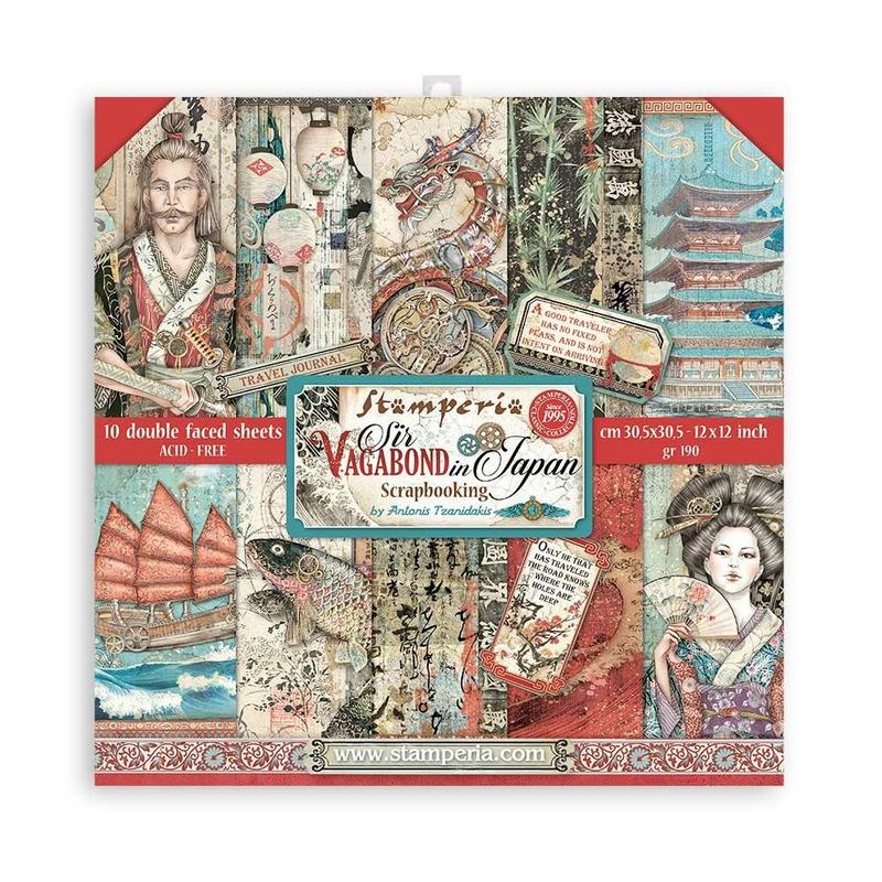 Sir Vagabond In Japan 12x12 Paper Pad - Stamperia