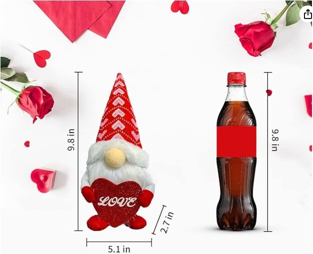 2 PCS Valentine&#x27;s Day Gnomes Decorations Mr and Mrs Gnomes, Valentines Day Gnome Plush, Valentines Home Table Decor, Valentine&#x27;s Day Supplies, Valentine&#x27;s Day Decorations
