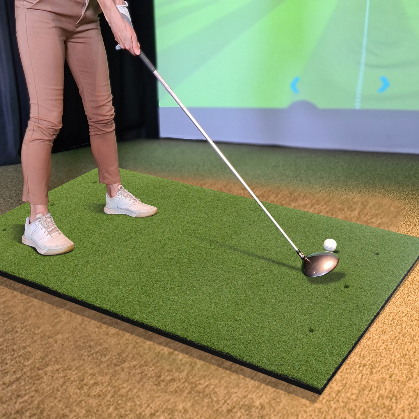 Artificial Turf Grass Practice Mat For Indoors And Outdoors