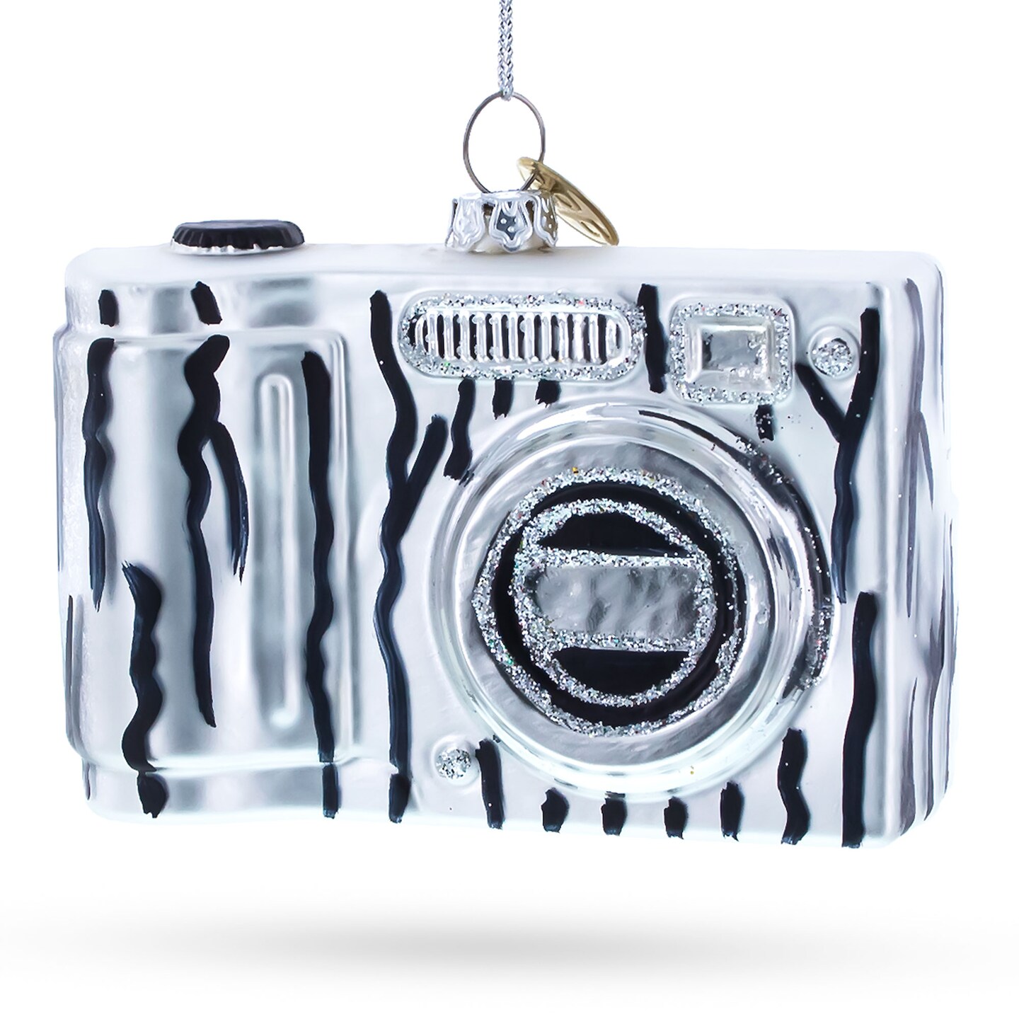 Classic Camera for Photography Enthusiasts Glass Christmas Ornament
