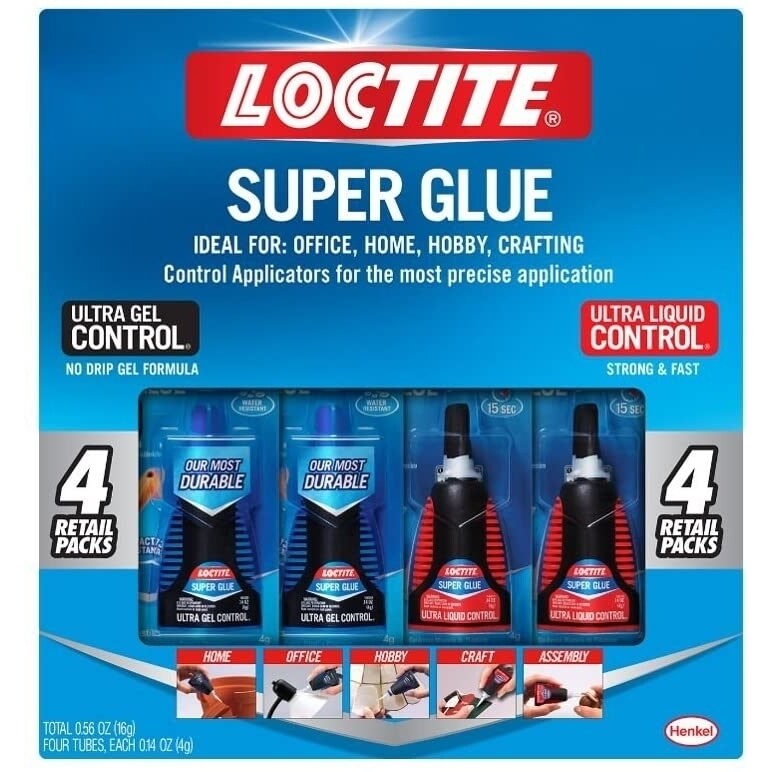 Loctite Ultragel/Ultra Liquid Super Glue 4 Pack