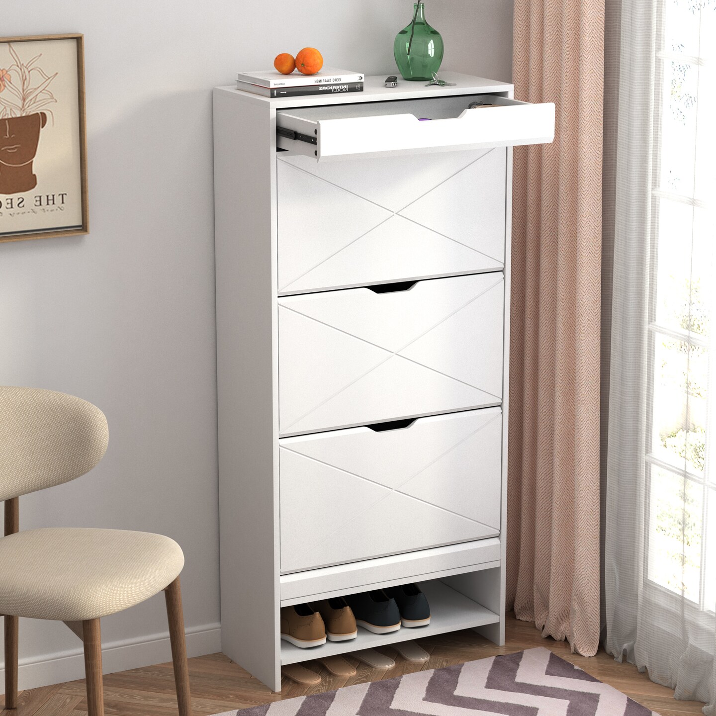 Stylish 3 Tier Shoe Cabinet | Organize with Flair