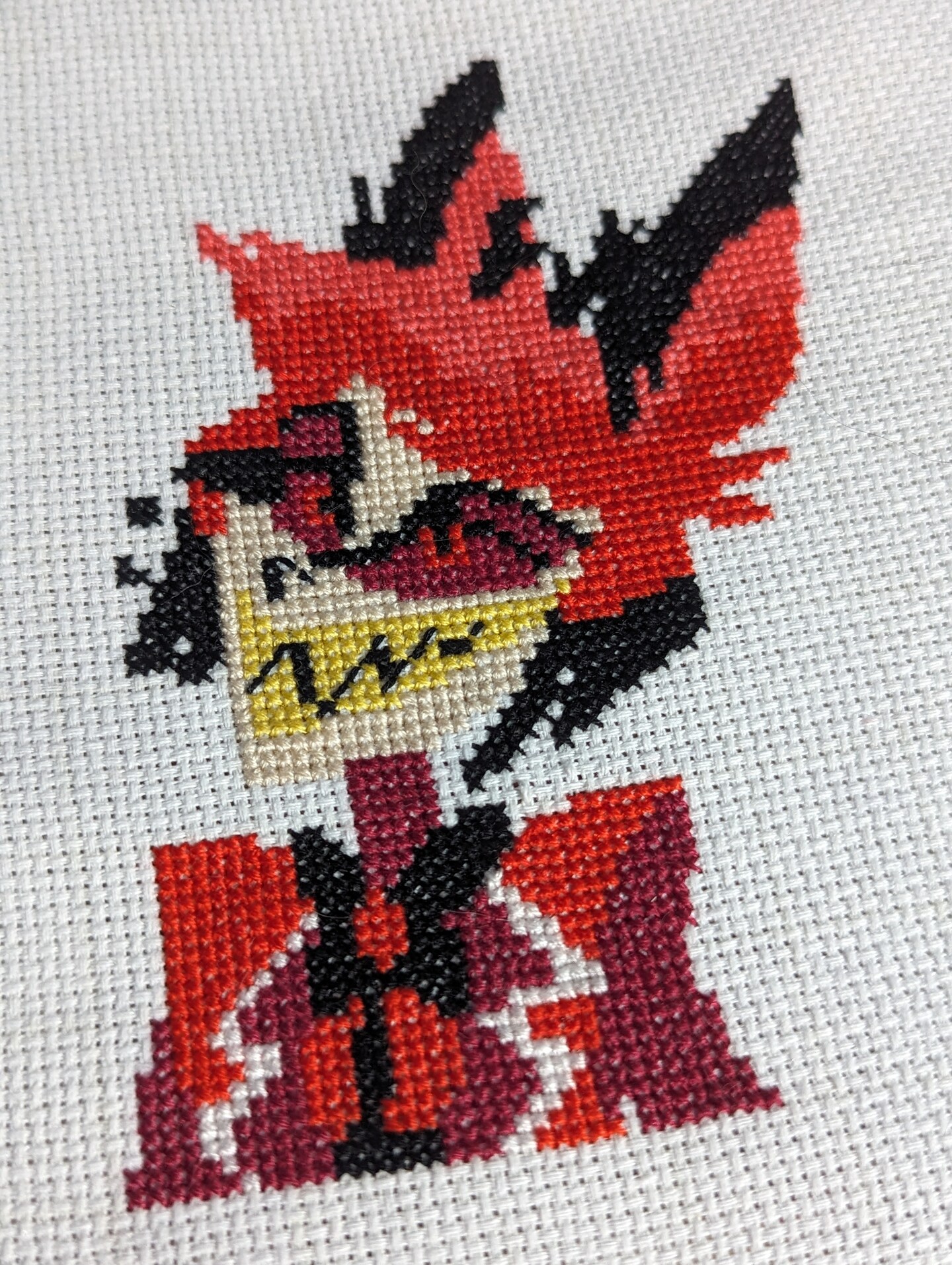 Hazbin Hotel Alastor Demon Cross stitch craft kit DMC thread Hoop ...