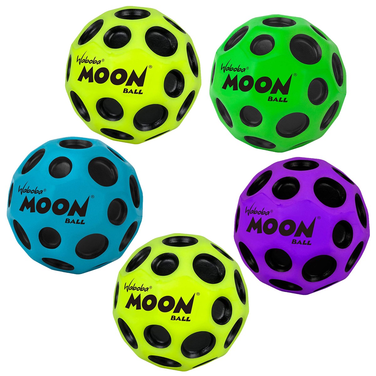 Kaplan Early Learning Company Moon Balls - Assorted Colors - Set of 5