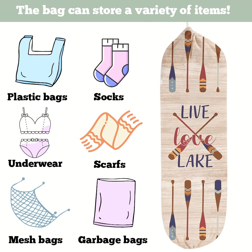 2 Pieces Lake House Decor Plastic Grocery Store Bag Holder Dispenser  Kitchen Grocery Bag Storage and Organization, Kitchen Decor, Lake House Decor for the Home
