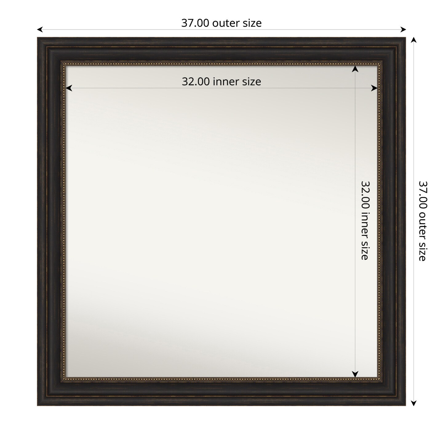Accent Bronze Non-Beveled Custom Framed Bathroom Vanity Wall Mirror