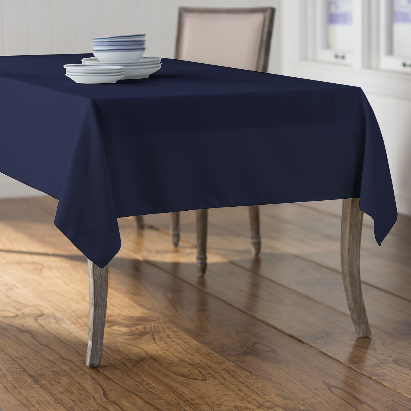 Rectangular Tablecloth Seamless Stain Resistant Wrinkle Resistant Polyester Poplin Color