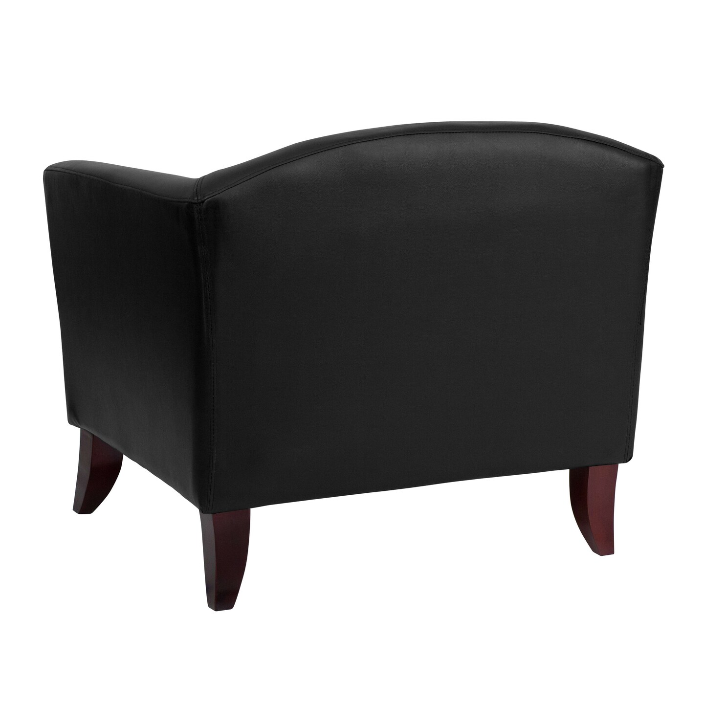Emma and Oliver LeatherSoft Living Room/Reception Chair with Cherry Wood Feet