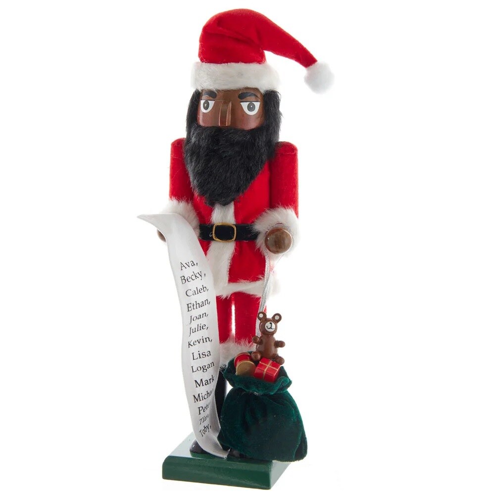 KSA 16.75&#x22; Red and Black Santa Christmas Nutcracker