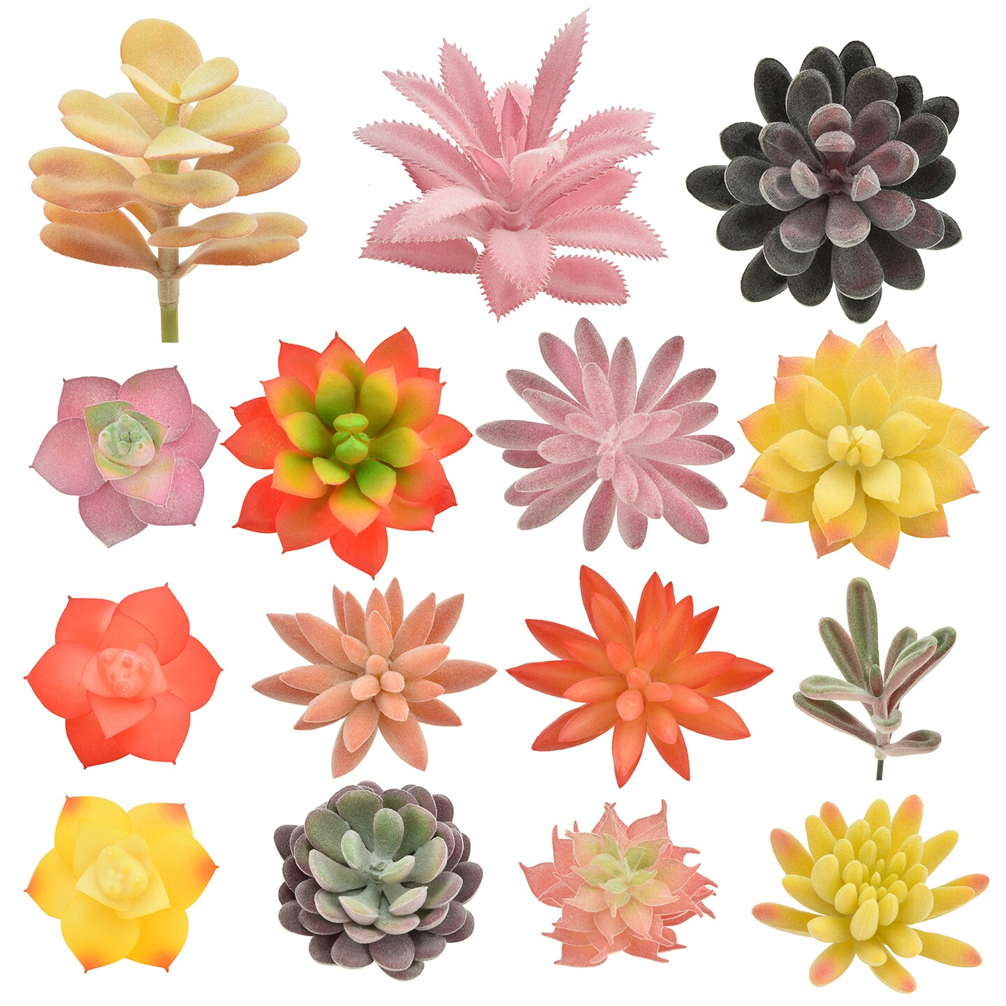 15 Pack Bulk Large Assorted Realistic Artificial Faux Succulents Aloe Plants Realistic Fake Succulent Plants, Largest Set of Succulents