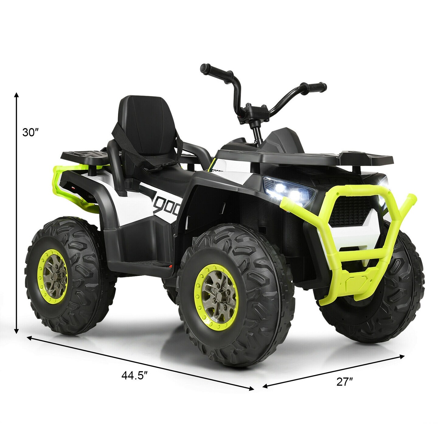 12 V Kids Electric Four Wheeler with 2 Powerful Drive Motors and Wear-Resistant Wheels