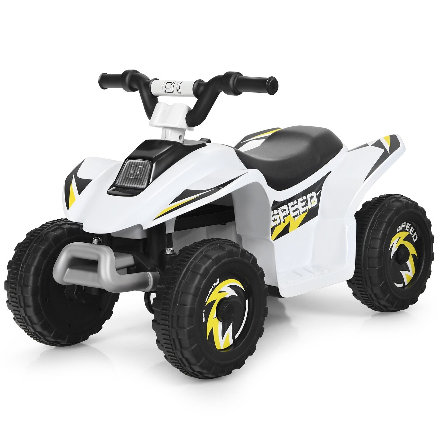 6V Kids Electric 4 Wheels Ride-On Toy with Wear-Resistant Wheels for Indoor Outdoor Use