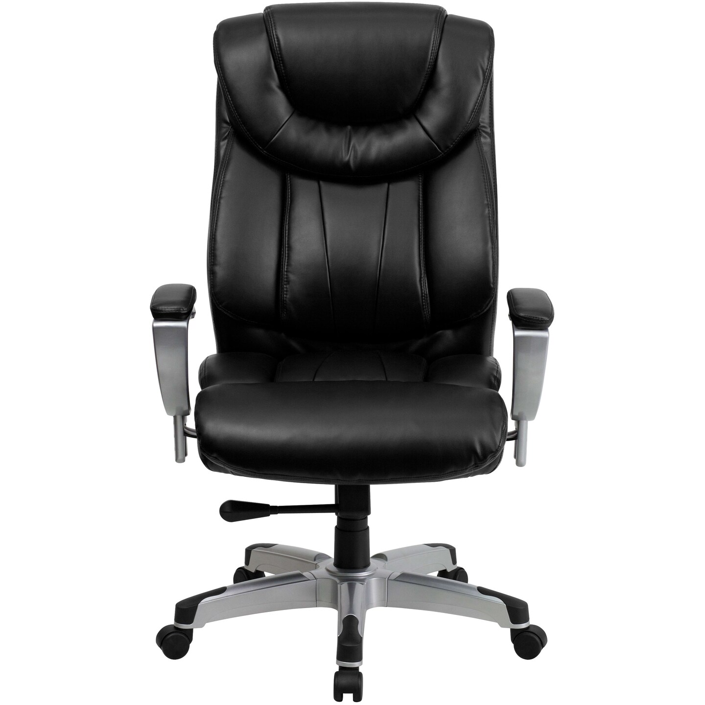 Emma and Oliver 400 lb. Big &#x26; Tall High Back Ergonomic Office Chair, Silver Adjustable Arms