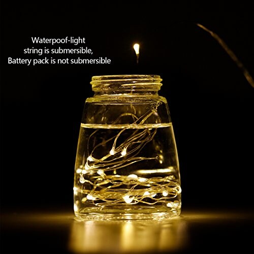 12-Pack Led Fairy String Lights Battery Starry String Lights 20 Tiny Lights On 3.5Ft Silver Wire for DIY Wedding Centerpiece, Mason Jar Craft, Christmas Tree, Garlands, Party Decoration (Warm White)