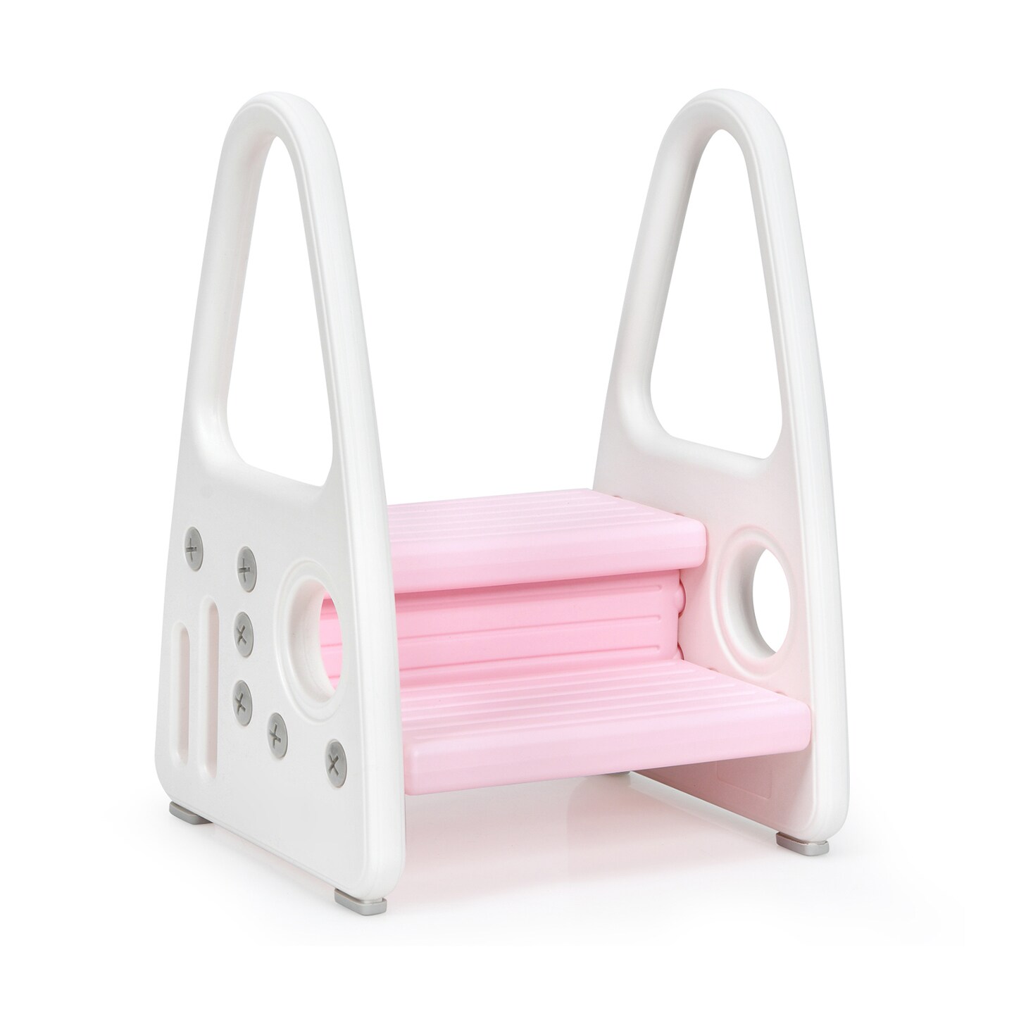 Kids Step Stool Learning Helper with Armrest for Kitchen Toilet Potty Training