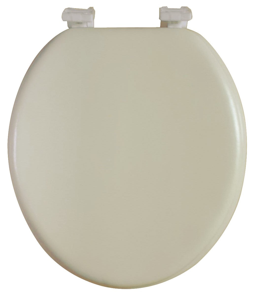 J&V Textiles Soft Round Toilet Seat With Easy Clean & Change Hinge, Padded