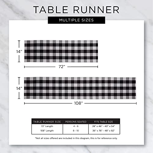 Heavyweight Fringed Check Tabletop Collection, Table Runner, 14x72, Pumpkin Spice