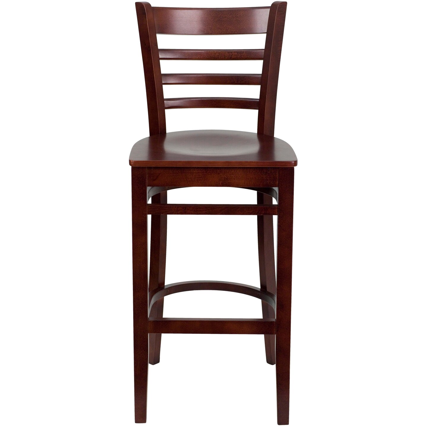 Emma and Oliver Ladder Back Wooden Restaurant Dining Barstool