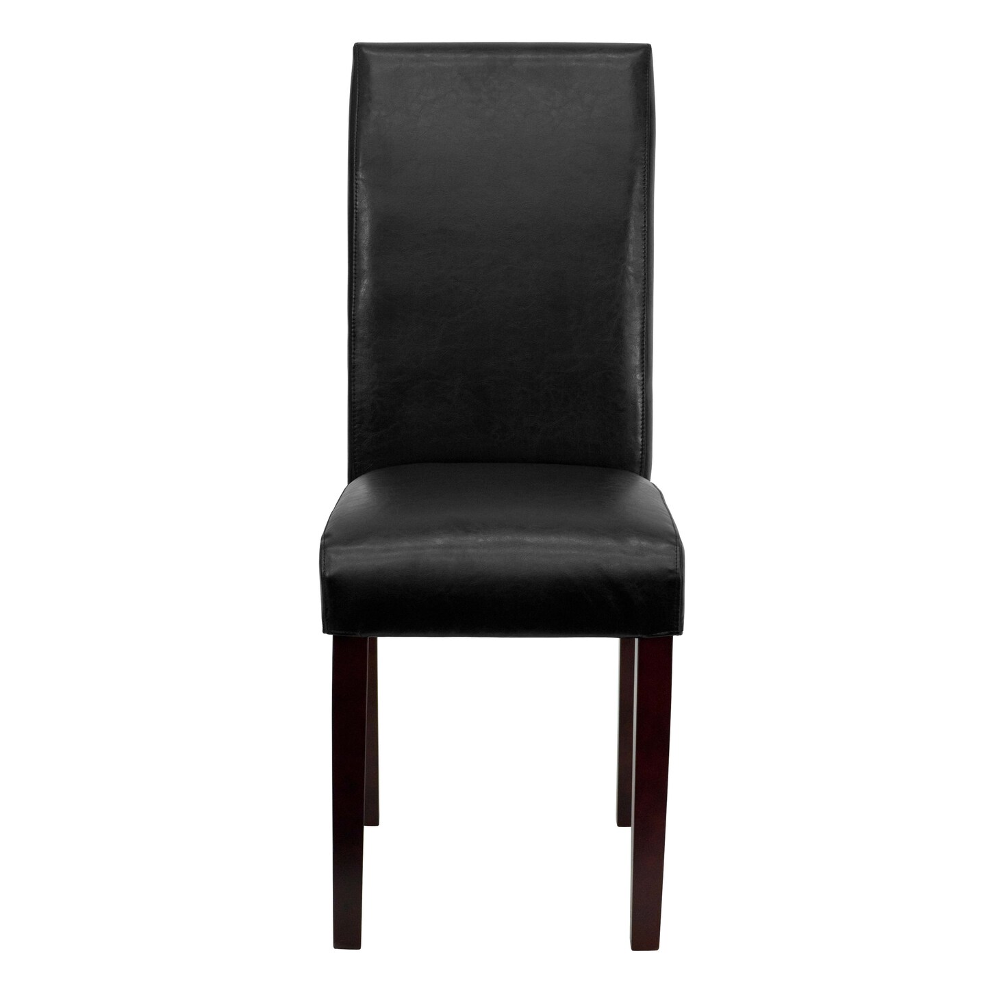 Emma and Oliver 2 Pack Contemporary Panel Back Parson&#x27;s Chair with High Density Foam Padding and Finished Hardwood Frame