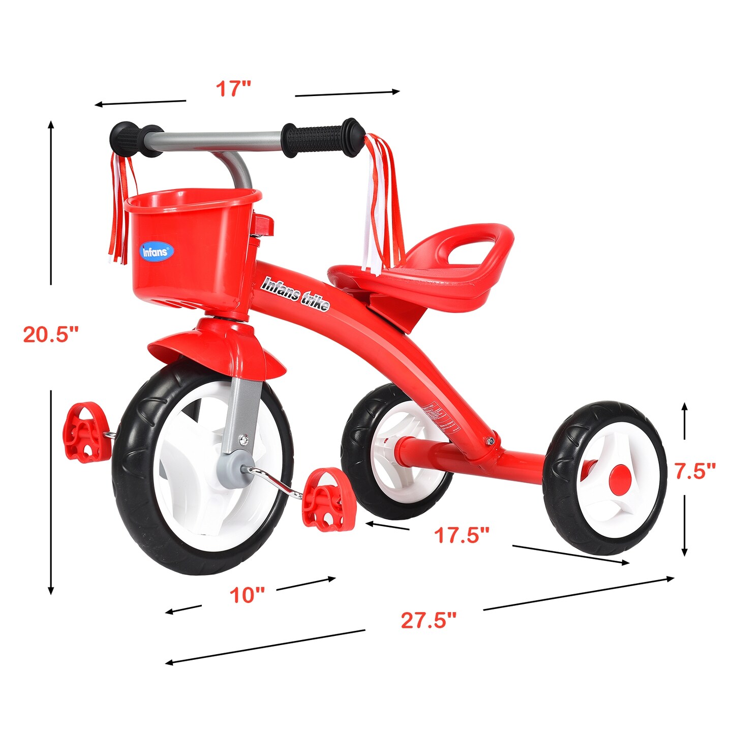 Kids Tricycle Rider with Adjustable Seat