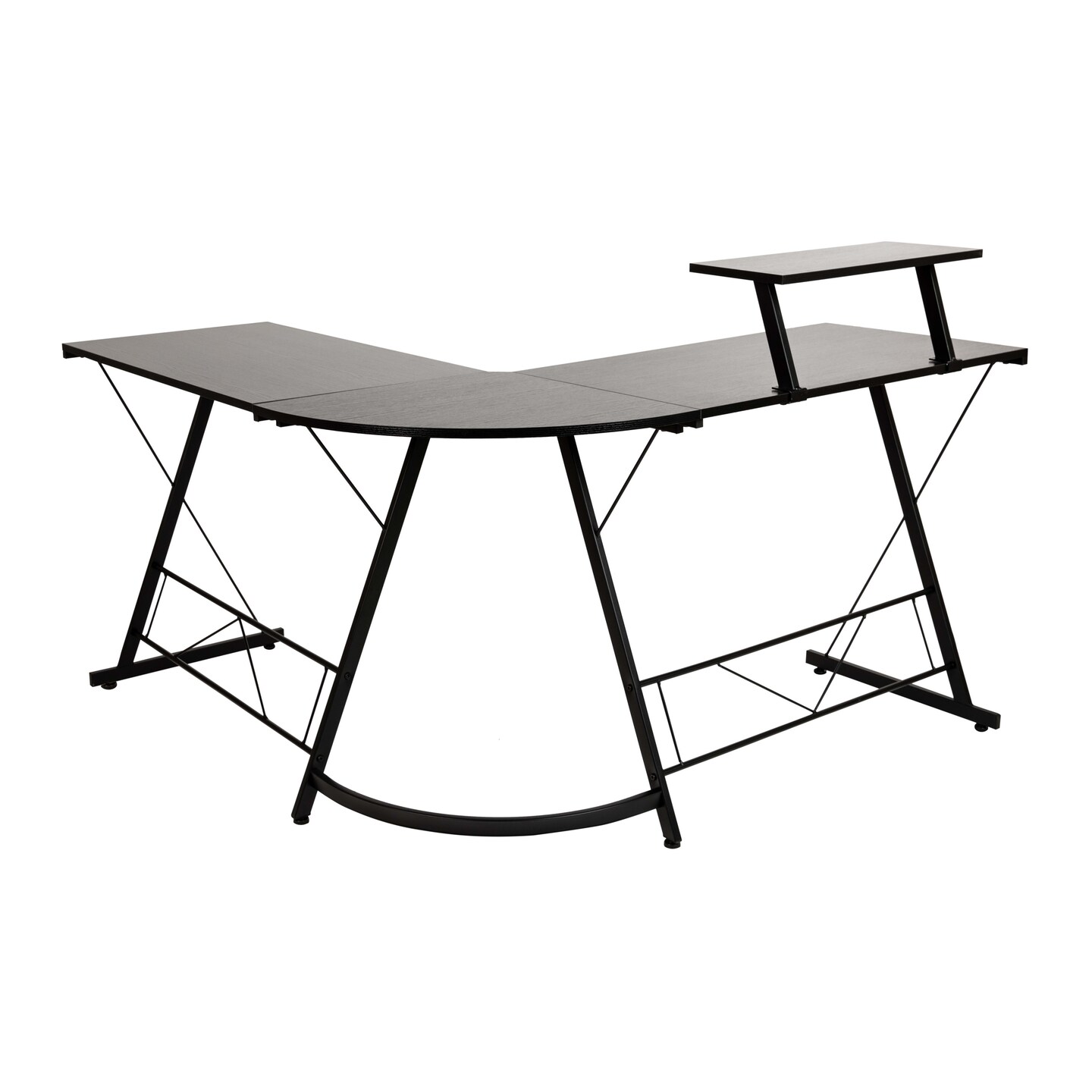 Emma and Oliver L-Shaped Computer Desk, Gaming Desk, Home Office Desk, Frame