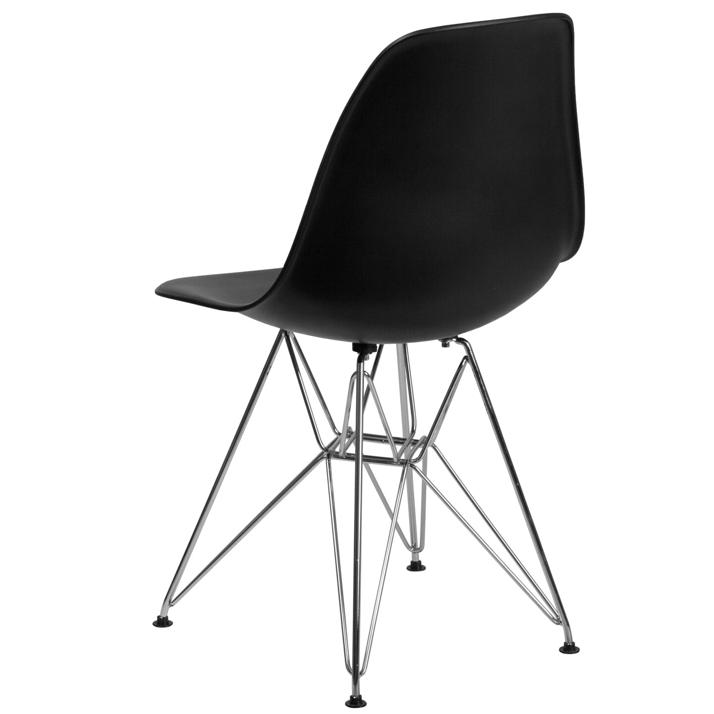 Emma and Oliver Plastic Accent Dining Chair with Chrome Base