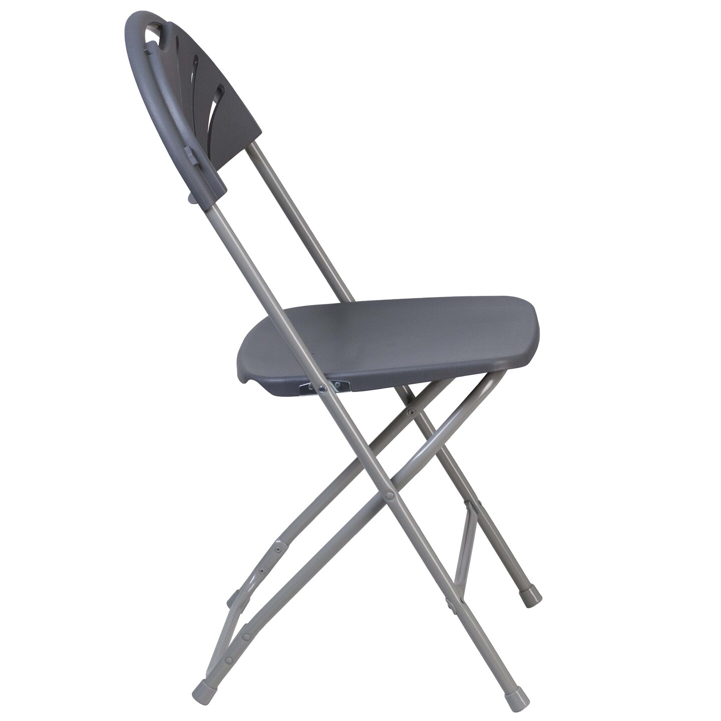 Emma and Oliver 2 Pack Wedding Party Event Fan Back Plastic Folding Chair Home Office