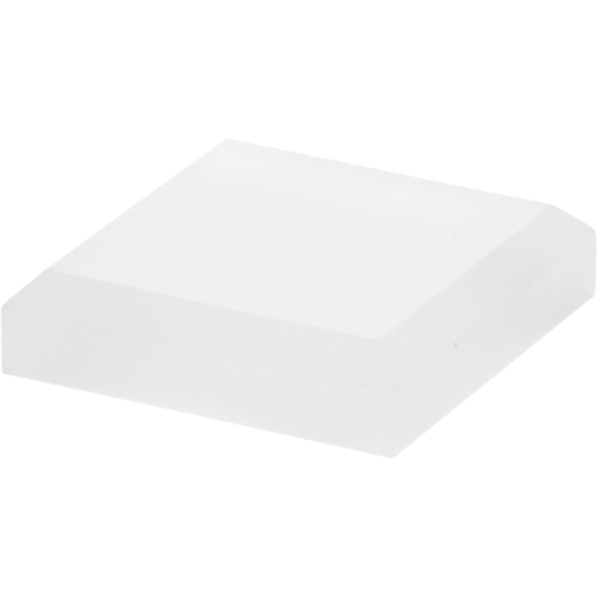 Plymor Frosted Acrylic Square Beveled Display Base, 2