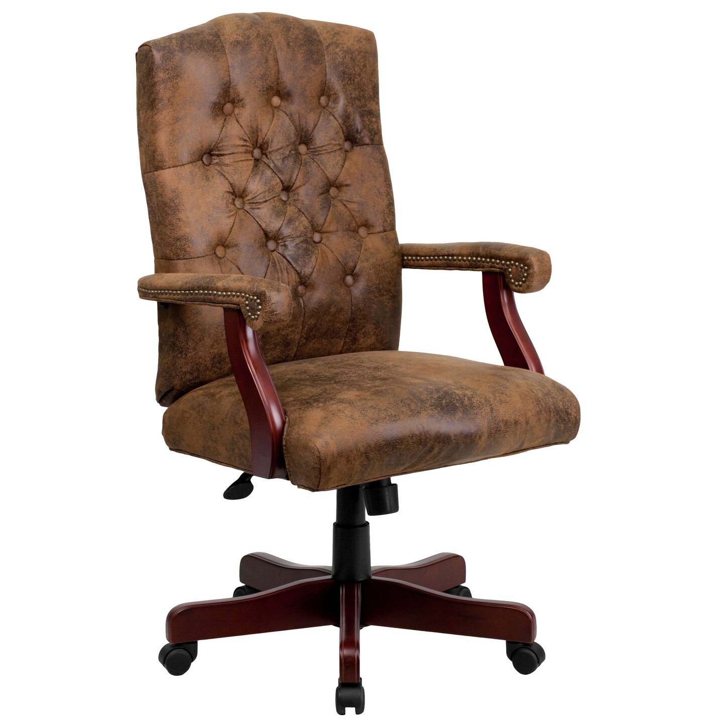 Merrick Lane Versailles High Back Tufted Home Office Chair With Height Adjustment And 360° Swivel