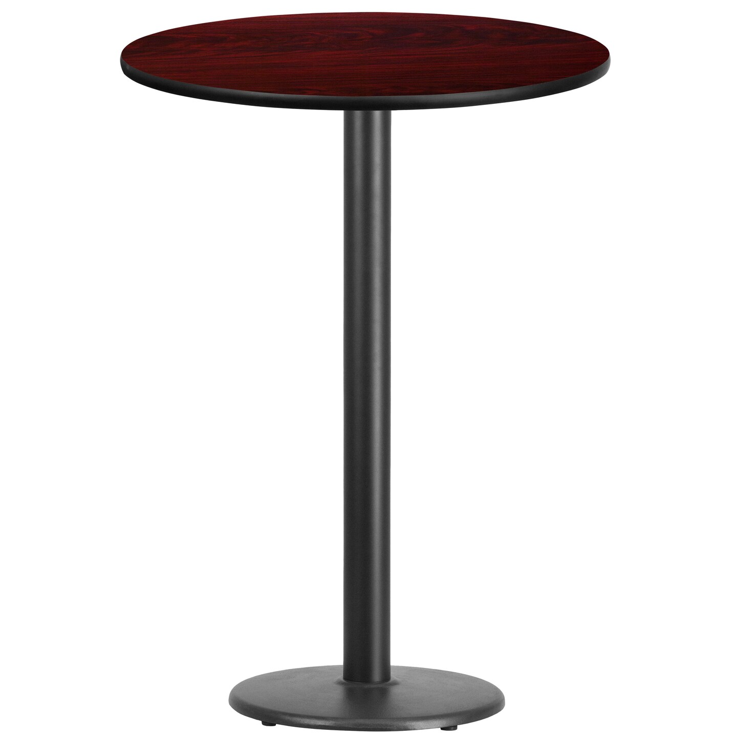 Emma and Oliver 30" Round Laminate Table Top with 18" Round Bar Height Table Base
