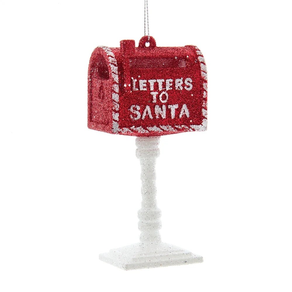 KSA Pack of 24 Red and White &#x22;Letters to Santa&#x22; Mailbox Christmas Ornament 4.5&#x22;