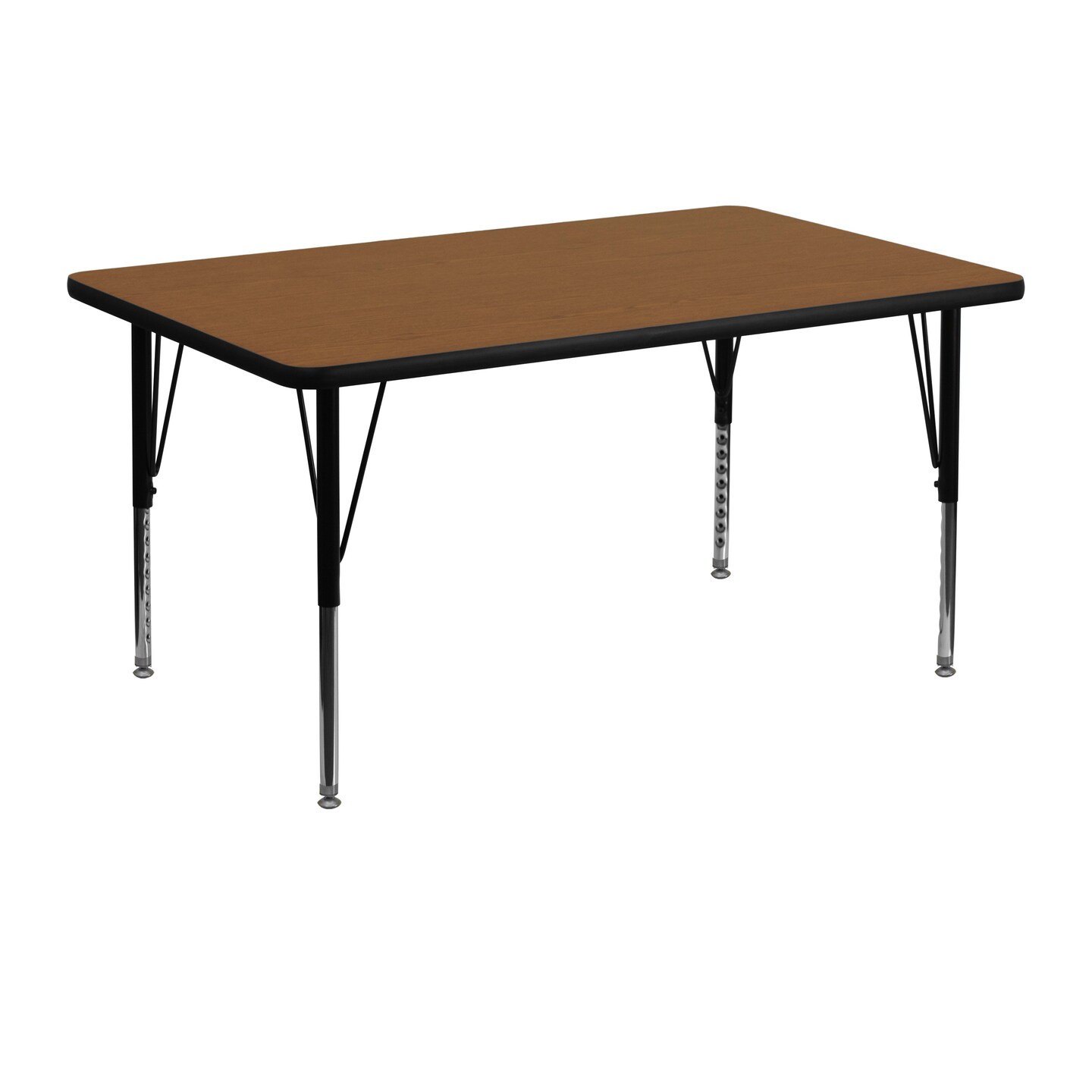 Emma and Oliver 30x48 Rectangle HP Laminate Adjustable Preschool Activity Table