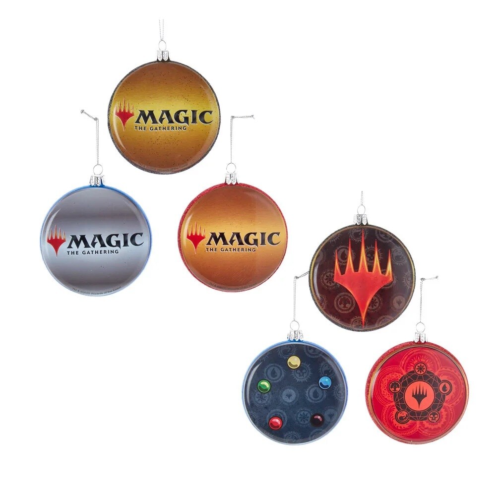 KSA Pack of 24 Magic The Gathering Disc Christmas Ornaments 4" (100mm)
