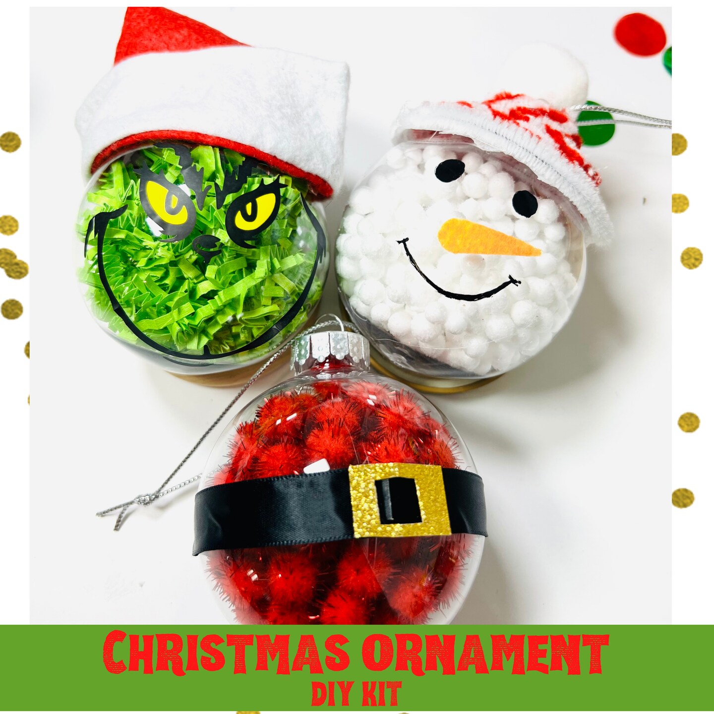 DIY Fun Christmas Ornament Kit, Craft Kits, Christmas, 24 Pieces