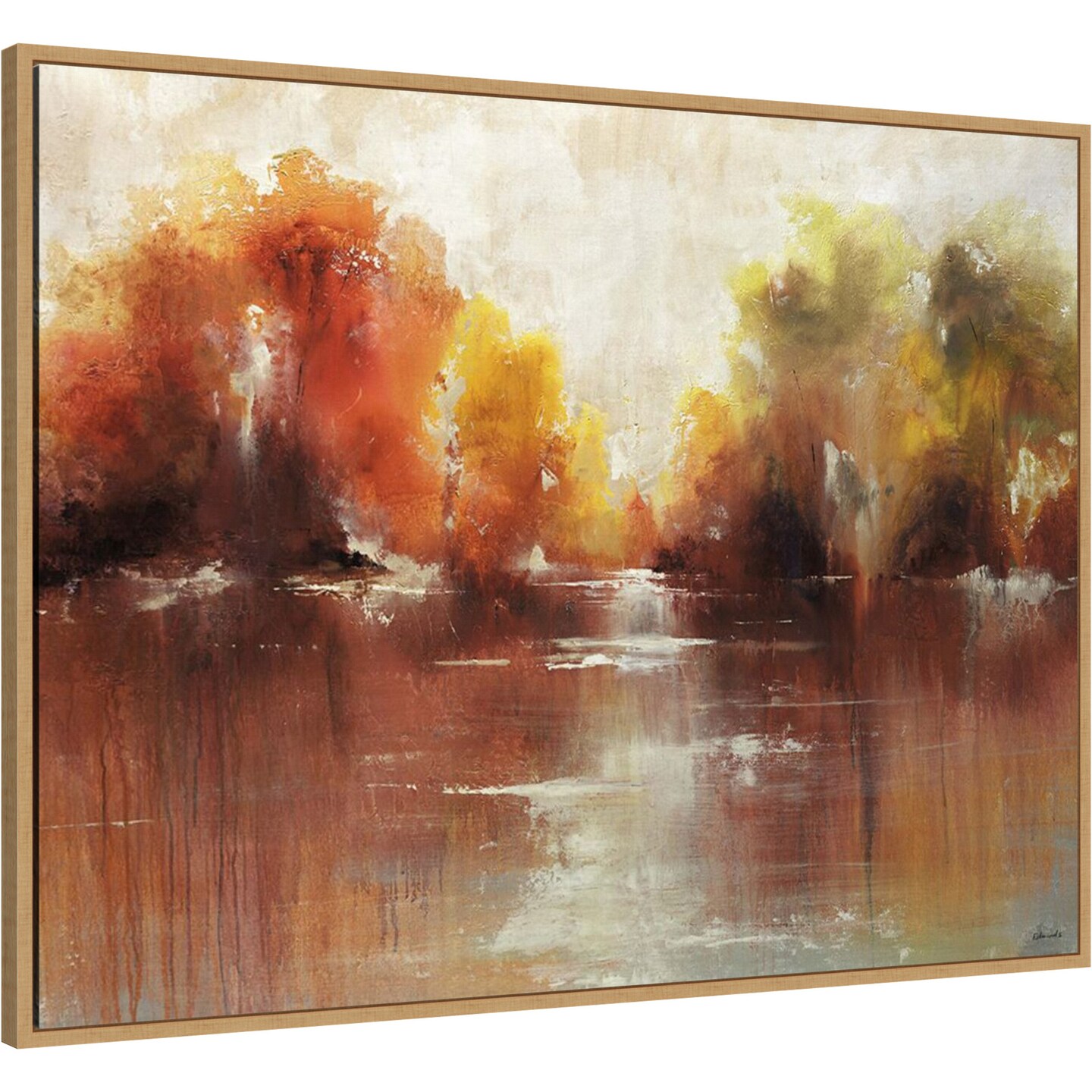 Jeweled Water by Sydney Edmunds Framed Canvas Wall Art