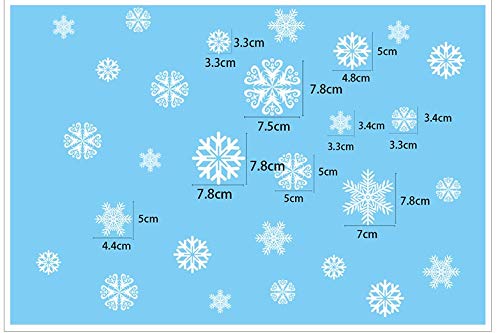 Christmas Window Clings Glass Home Decals Snow Stickers 130pcs Seasonal  Holiday