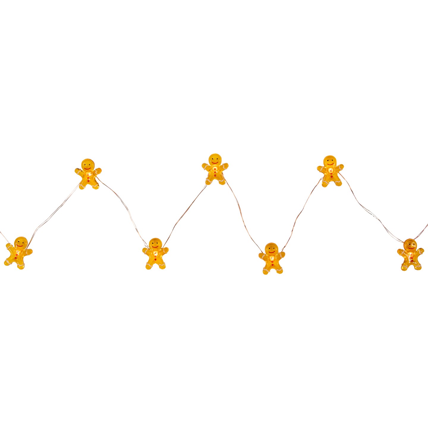 Northlight 20Count LED Mini Gingerbread Men Christmas Fairy Lights, 6.