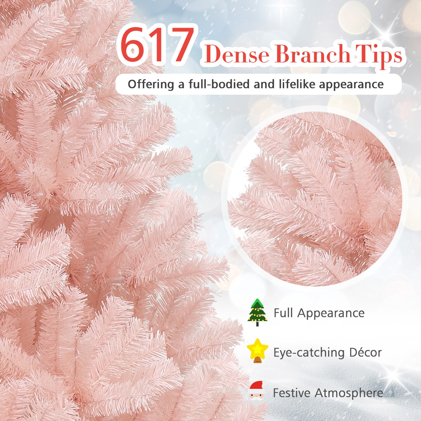 Artificial Christmas Tree Hinged Full Fir Tree