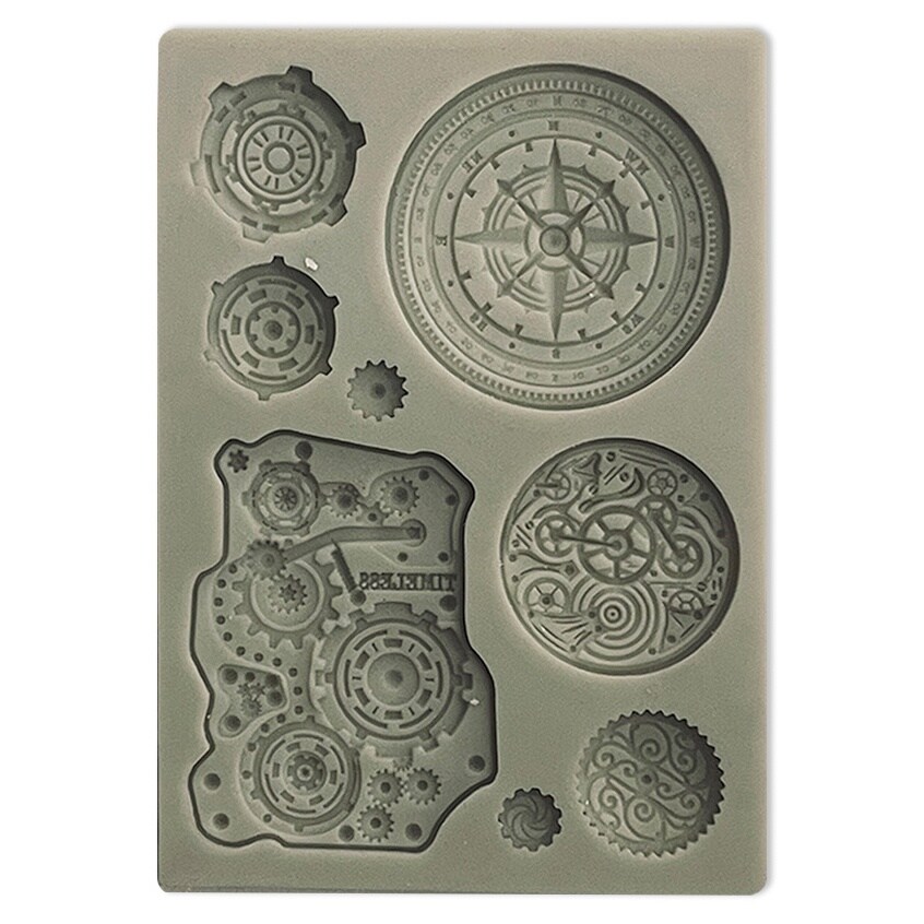 Stamperia Silicone Mould A6-Around The World Mechanisms