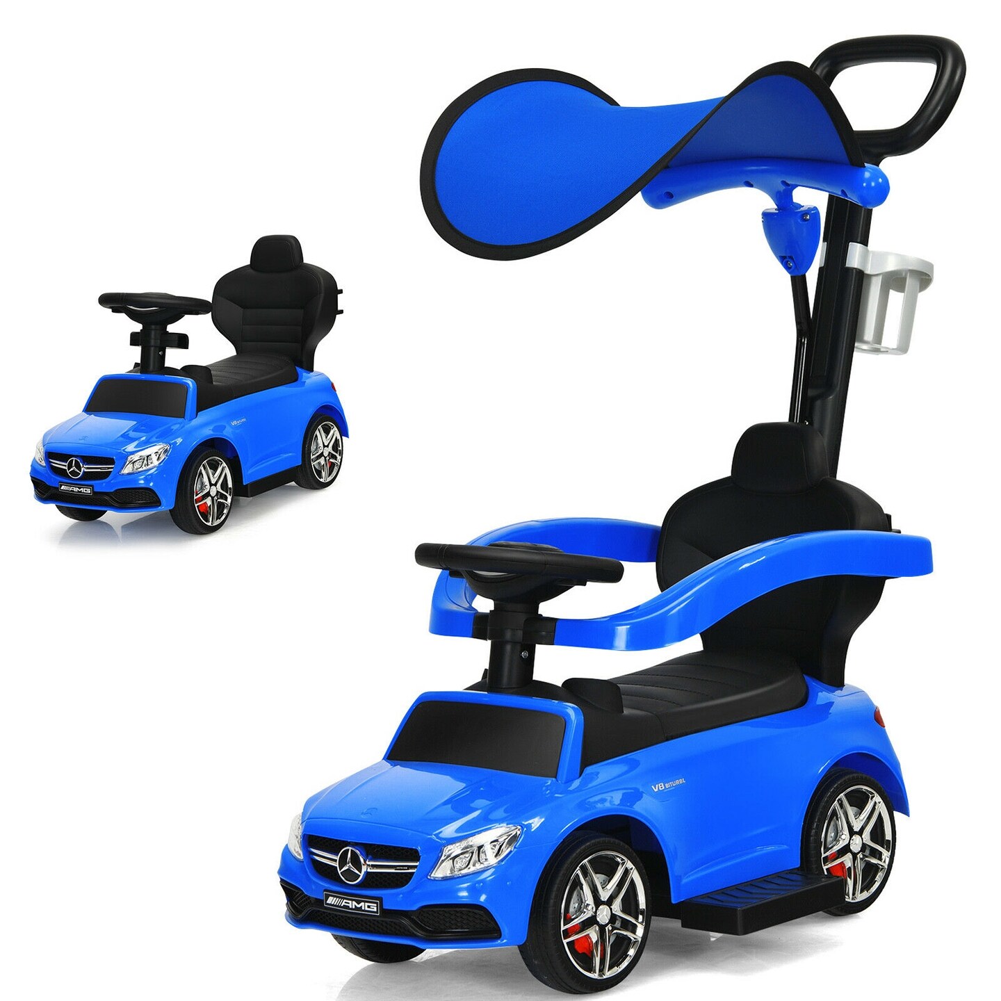 3-in-1 Mercedes Benz Ride-on Toddler Sliding Car