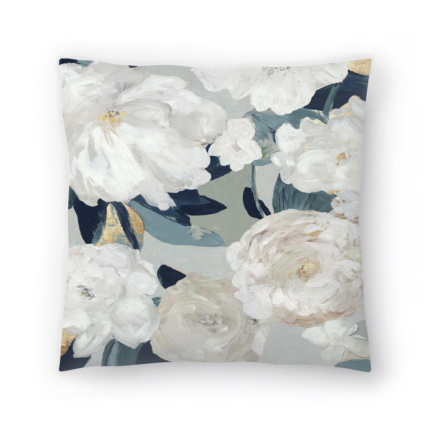 Ocean Blue Floral Beauty II by PI Creative Art Throw Pillow - Americanflat