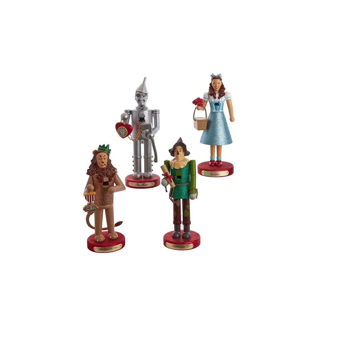 KSA Set of 4 Dorothy, Tin Man, Scarecrow, and Cowardly Lion Christmas Figurines 4&#x22;