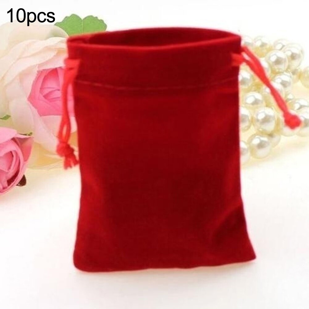 Generic 10Pcs Velvet Storage Bags Wedding Favor Pouch Jewelry Packaging Bag Gift Bag