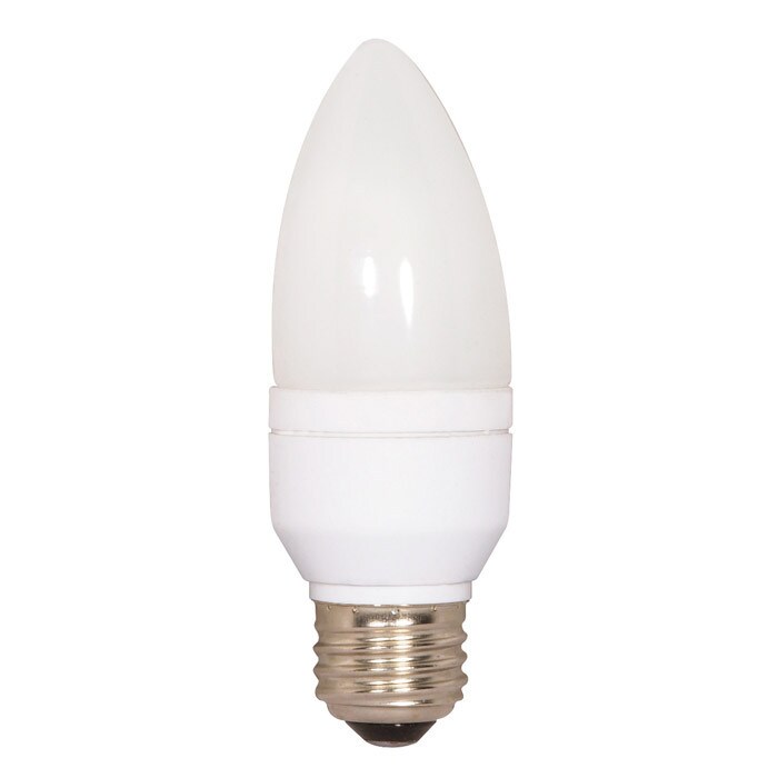 Satco 5W Torpedo Medium base CFL Daylight 5000K fluorescent bulb - 25w Equal
