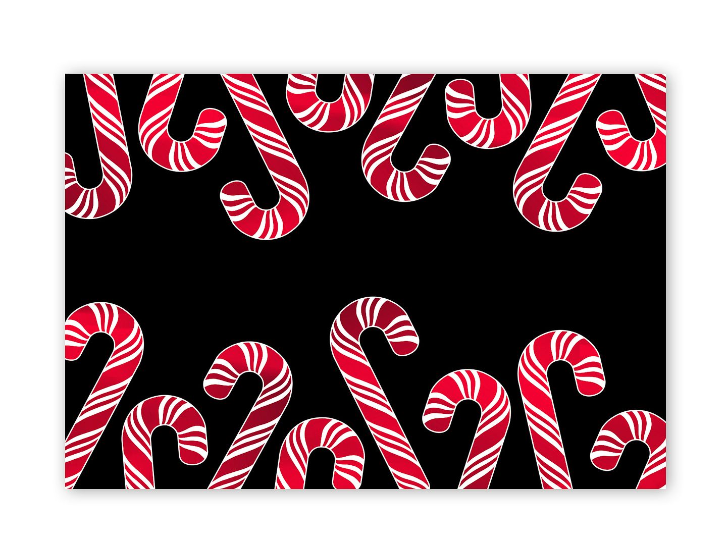 Great Papers! Note Card, Candy Cane with Red Foil, 4.875&#x22; x 3.375&#x22;(folded), 50 cards/red envelopes