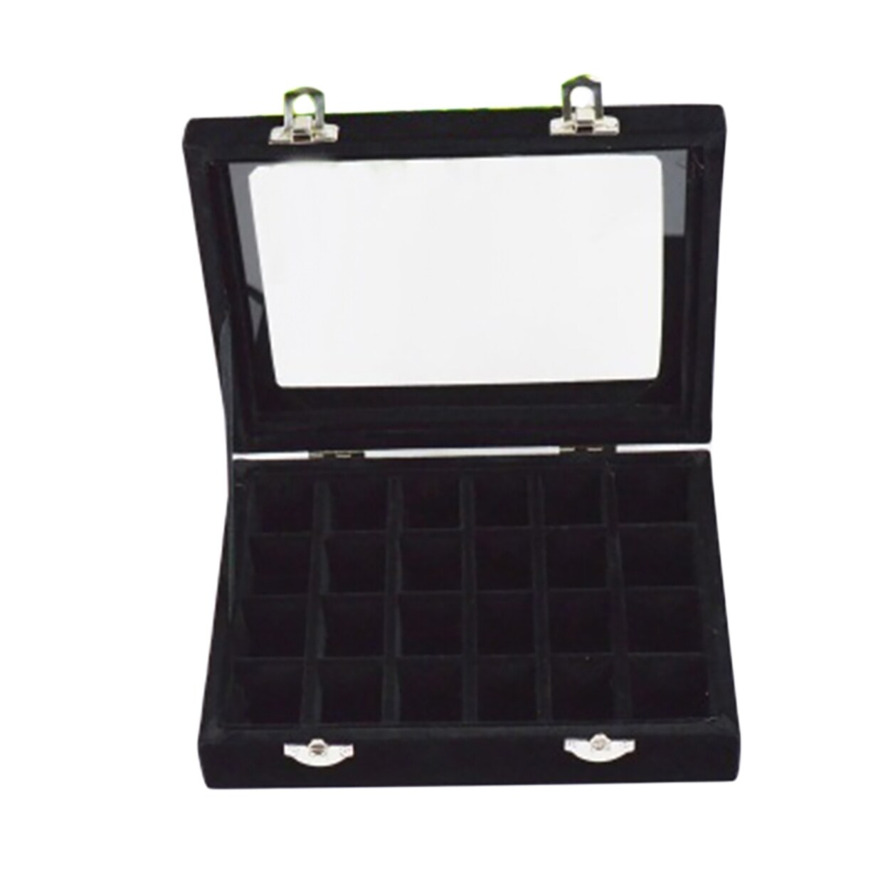 Generic Holder Case Lightweight Portable Women Mirrow Compact Jewelry Holder Case for Brooch